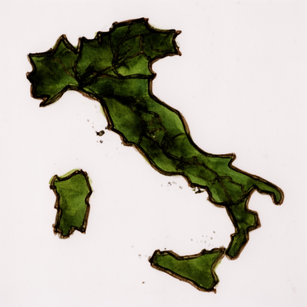 AI-generated illustration of Italy