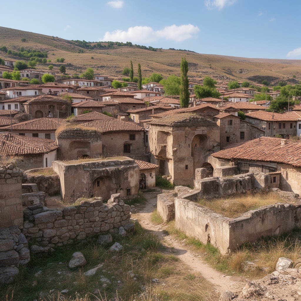 AI-generated illustration of Sille village