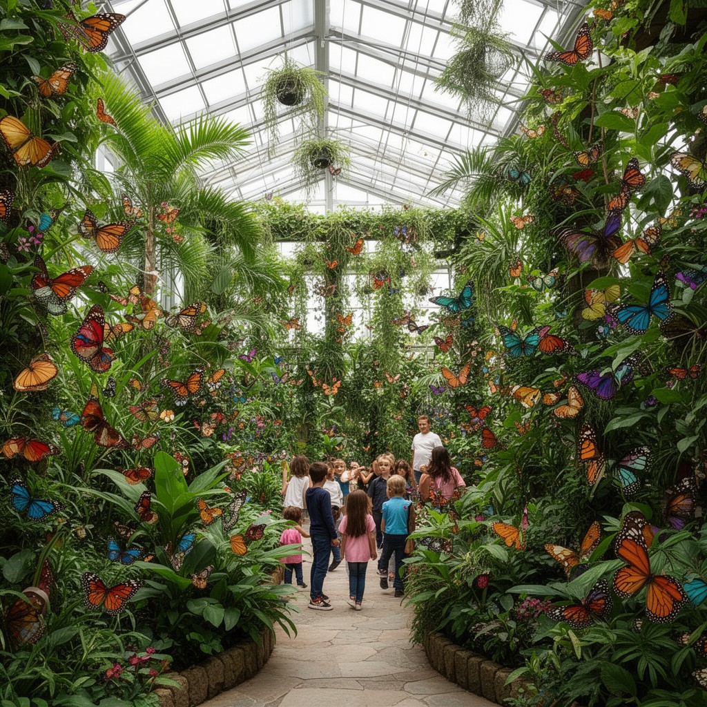 AI-generated illustration of Tropical Butterfly Garden