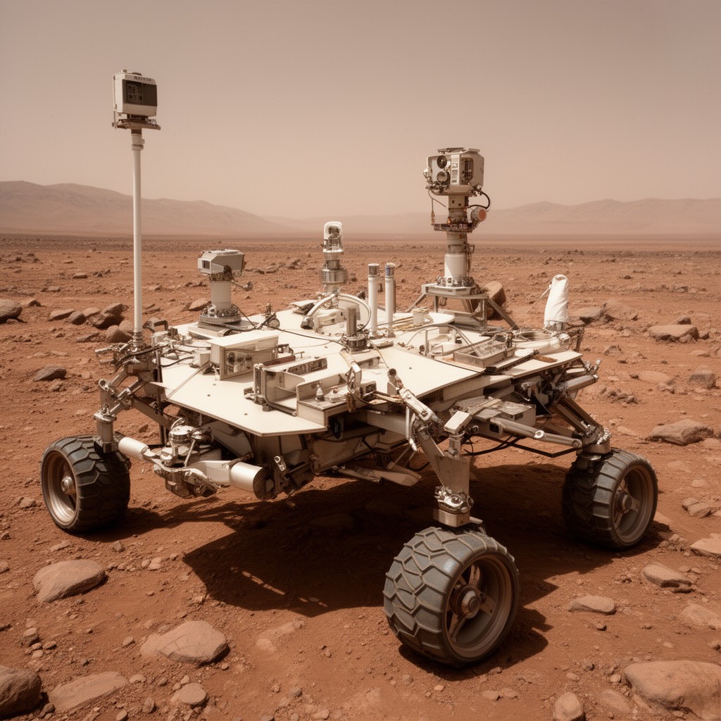 AI-generated illustration of Mars Pathfinder