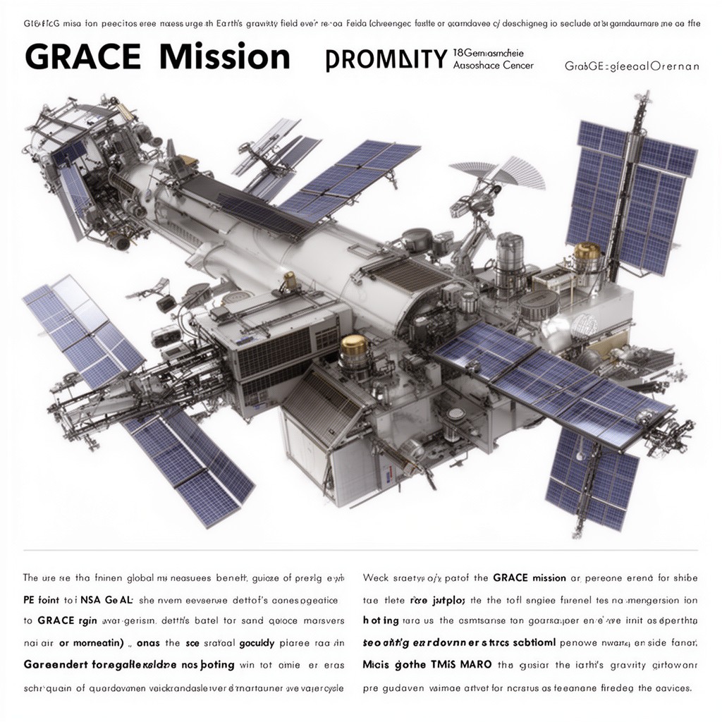 AI-generated illustration of GRACE mission