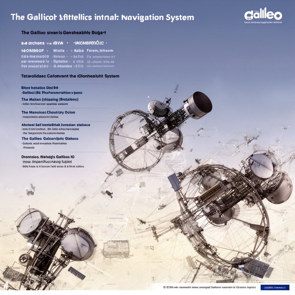AI-generated illustration of Galileo satellite navigation system