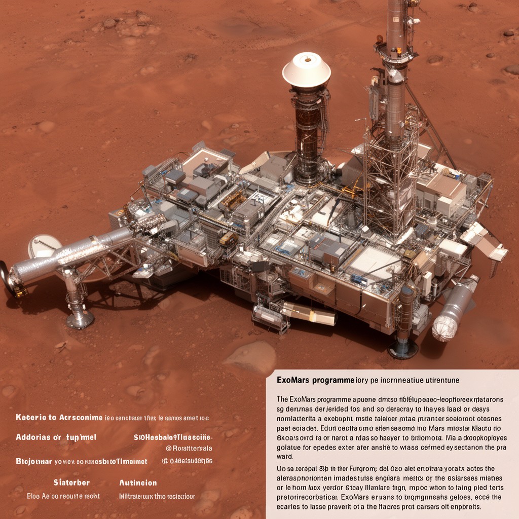 AI-generated illustration of ExoMars programme