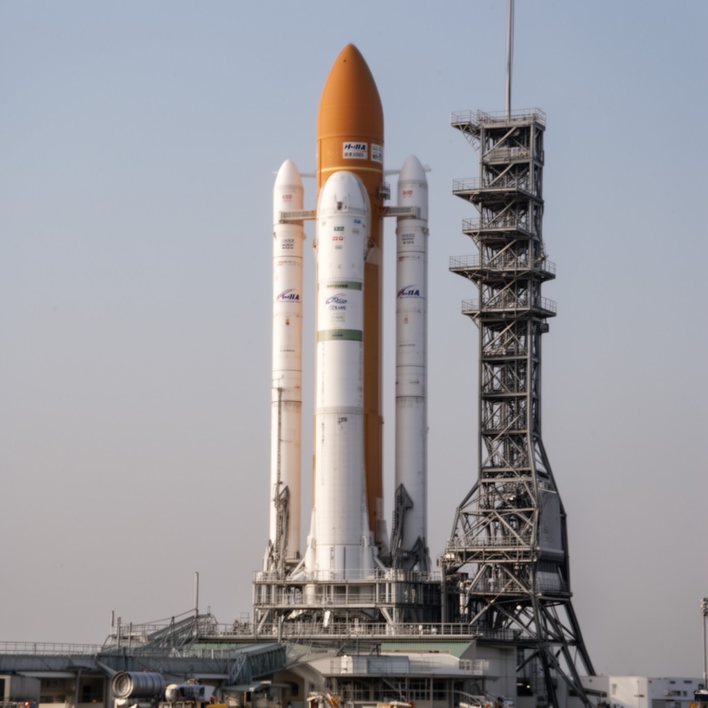 AI-generated illustration of H-IIA launch vehicle