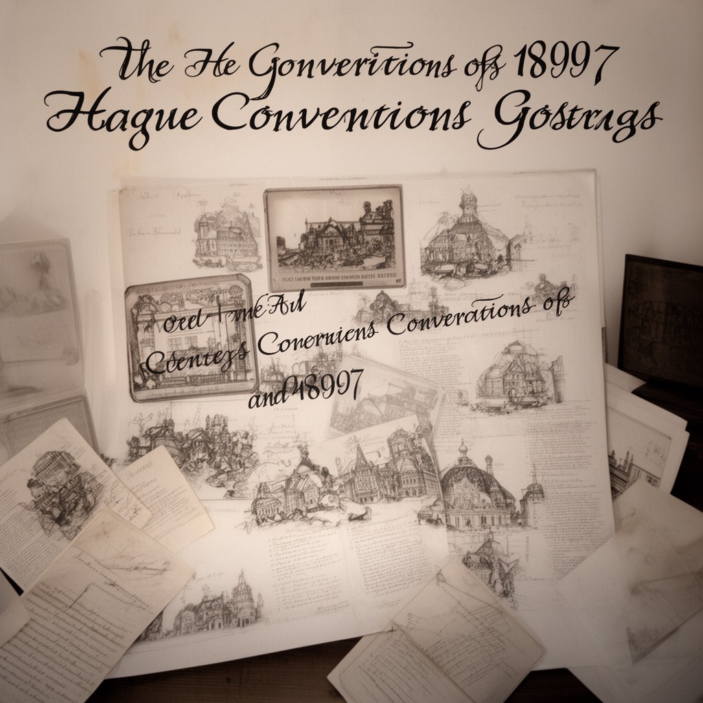 AI-generated illustration of Hague Conventions of 1899 and 1907