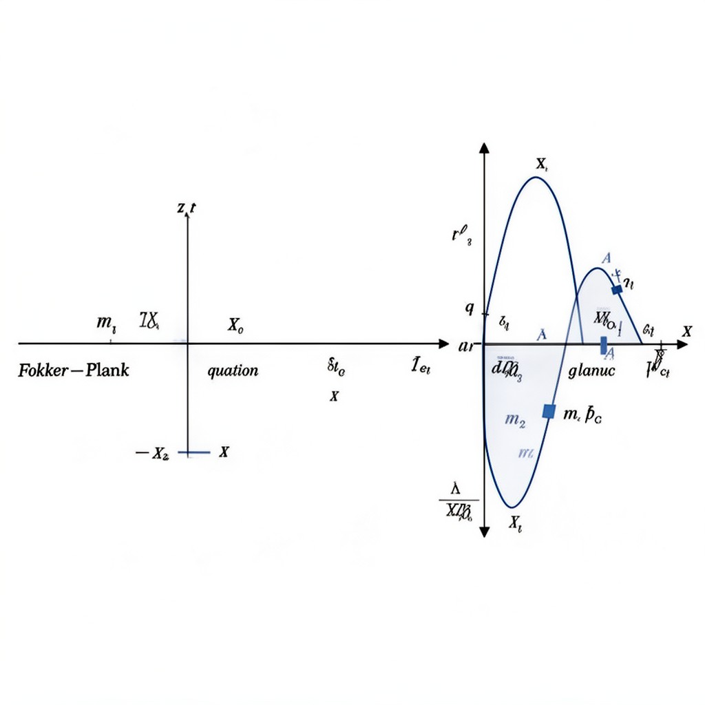 AI-generated illustration of Fokker–Planck equation