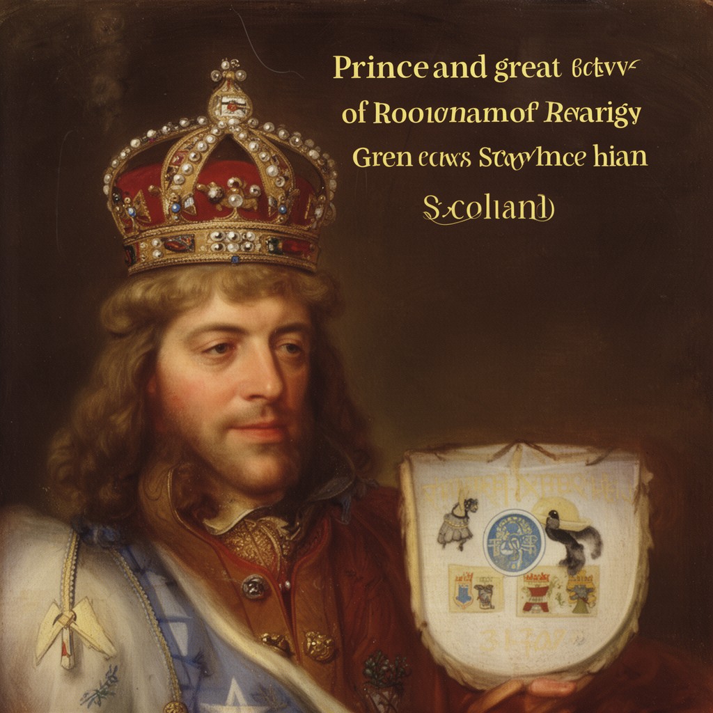 AI-generated illustration of Prince and Great Steward of Scotland