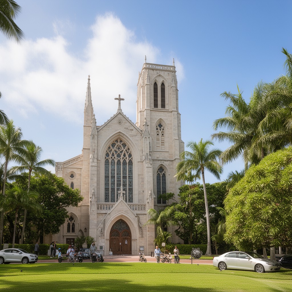 AI-generated illustration of Bethesda-by-the-Sea Episcopal Church