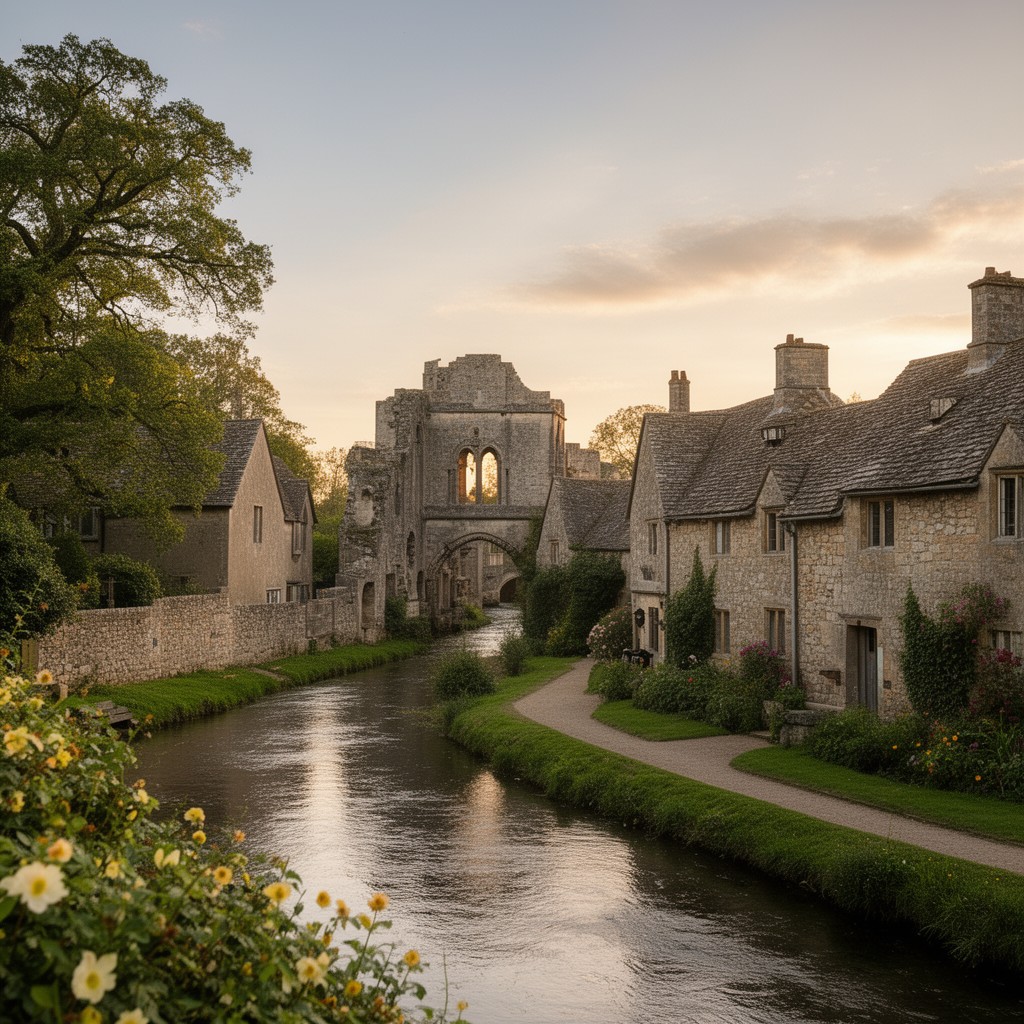 AI-generated illustration of Minster Lovell
