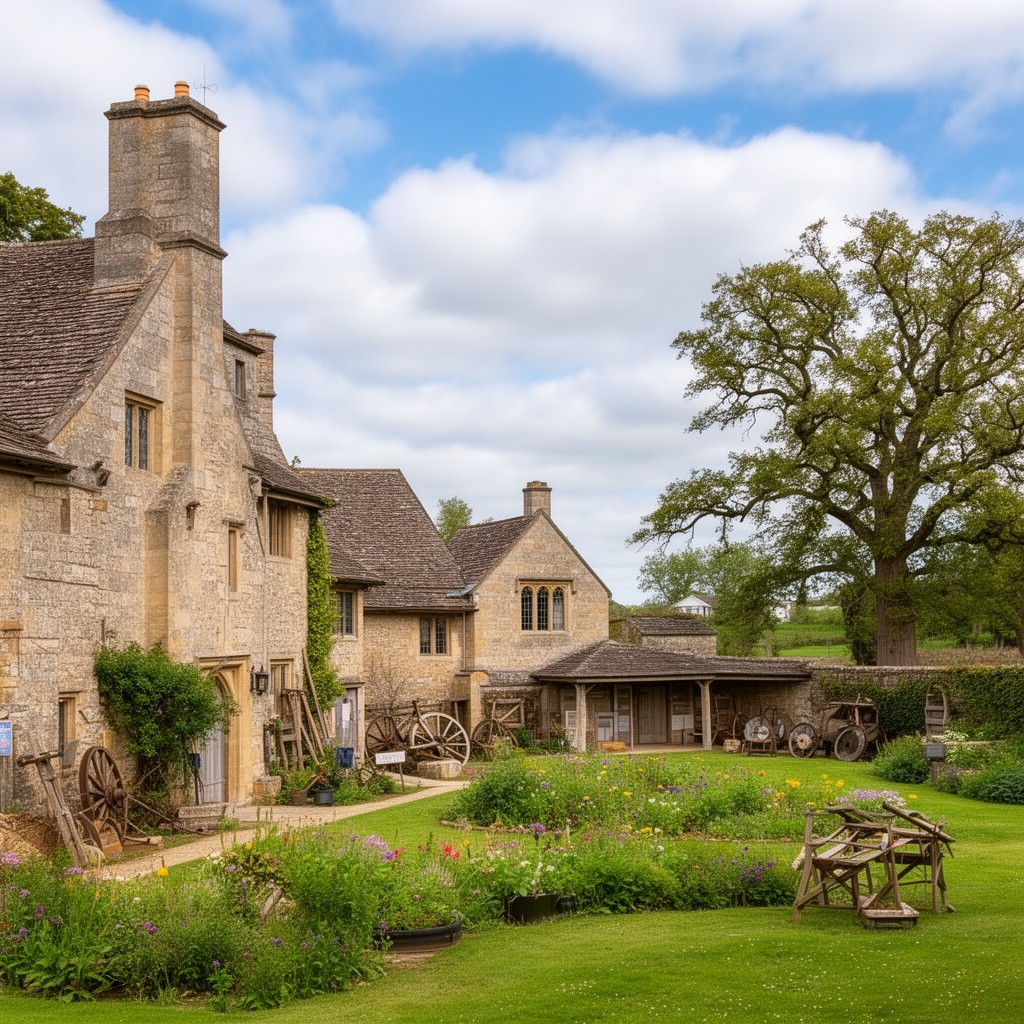 AI-generated illustration of Cogges Manor Farm