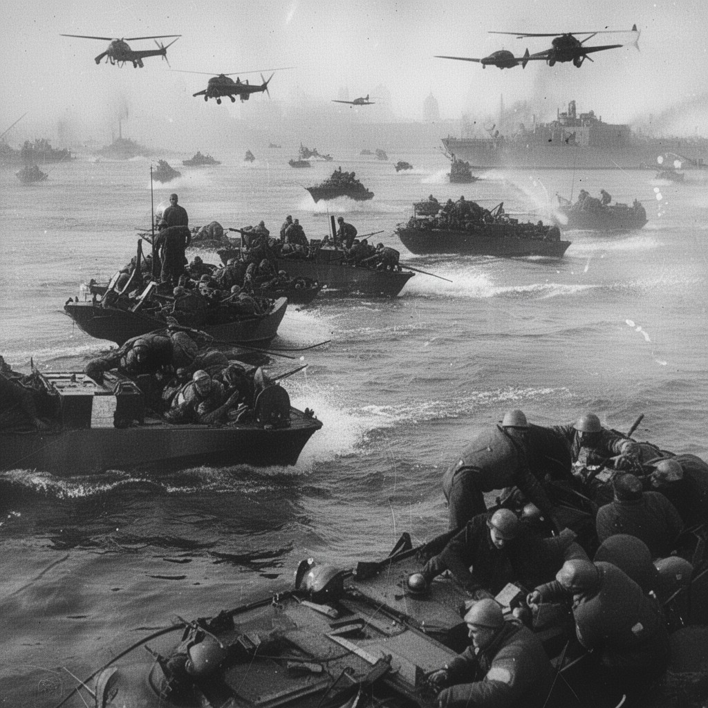 AI-generated illustration of Battle of Lake Ladoga in World War II