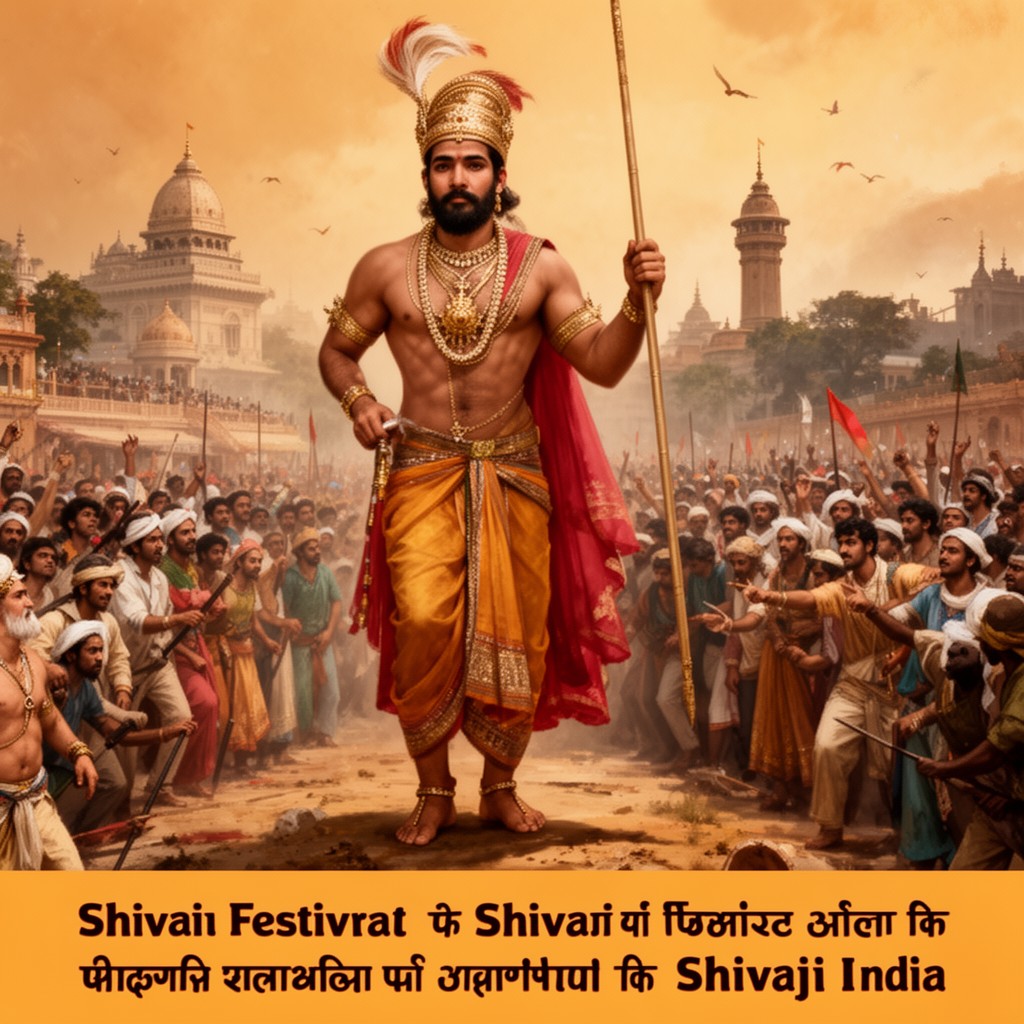 AI-generated illustration of Shivaji festival