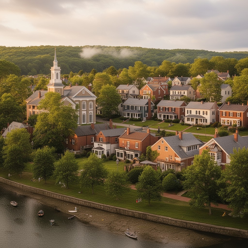 AI-generated illustration of Wallingford, Connecticut
