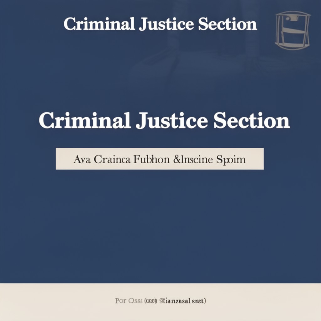AI-generated illustration of Criminal Justice Section