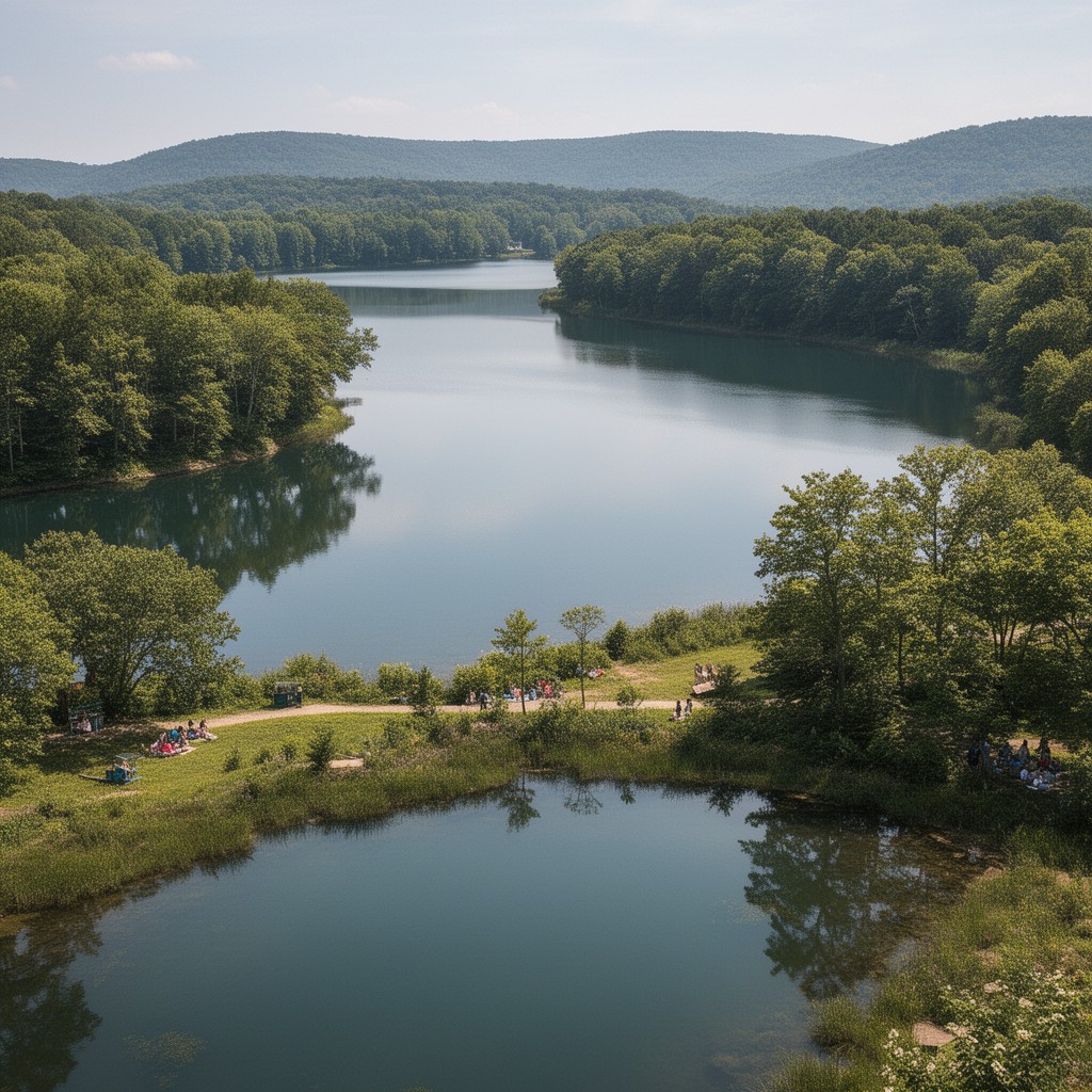 AI-generated illustration of Otisco Lake