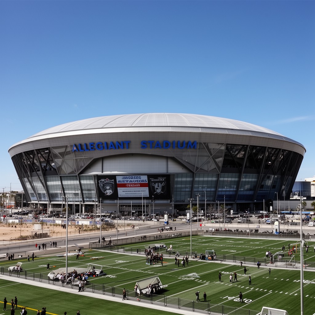 AI-generated illustration of Allegiant Stadium