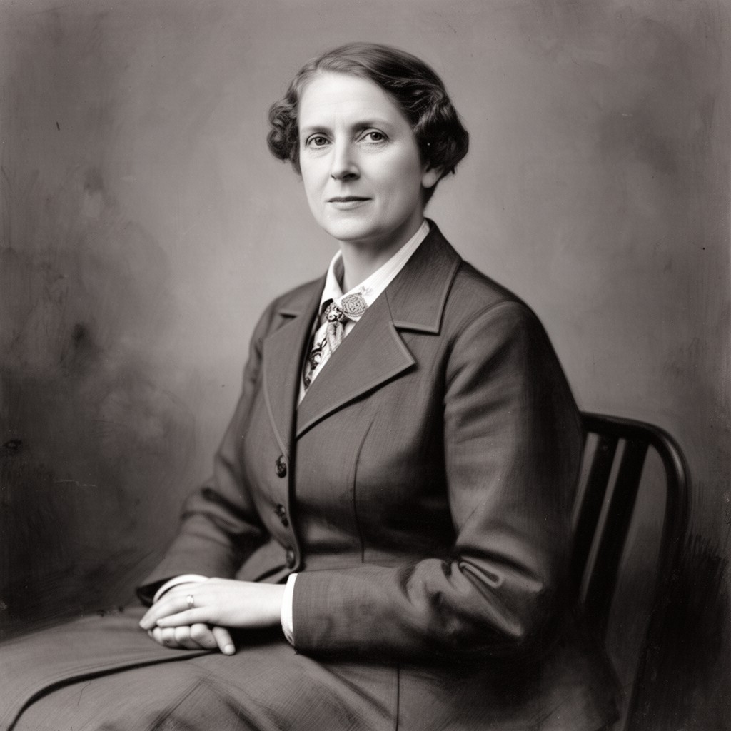 AI-generated illustration of Violet Bonham Carter