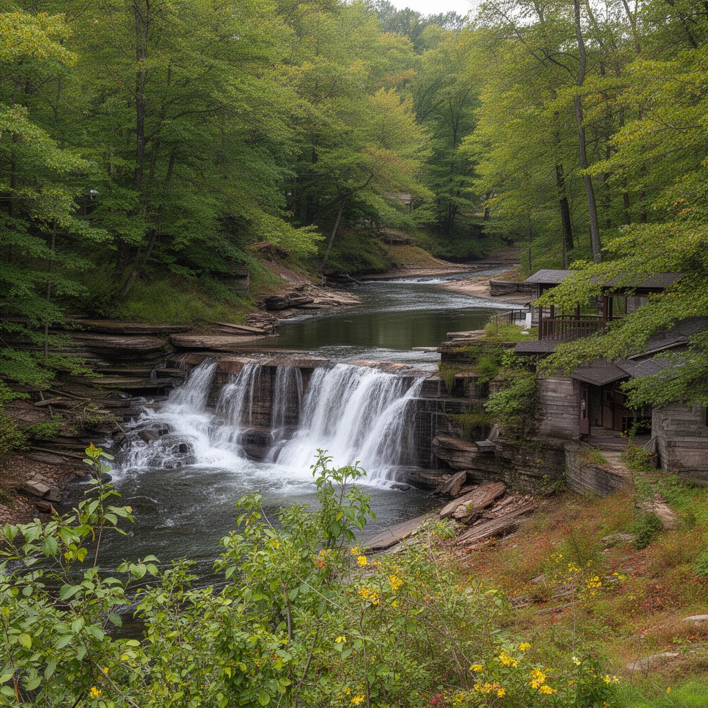 AI-generated illustration of Valley Falls, New York