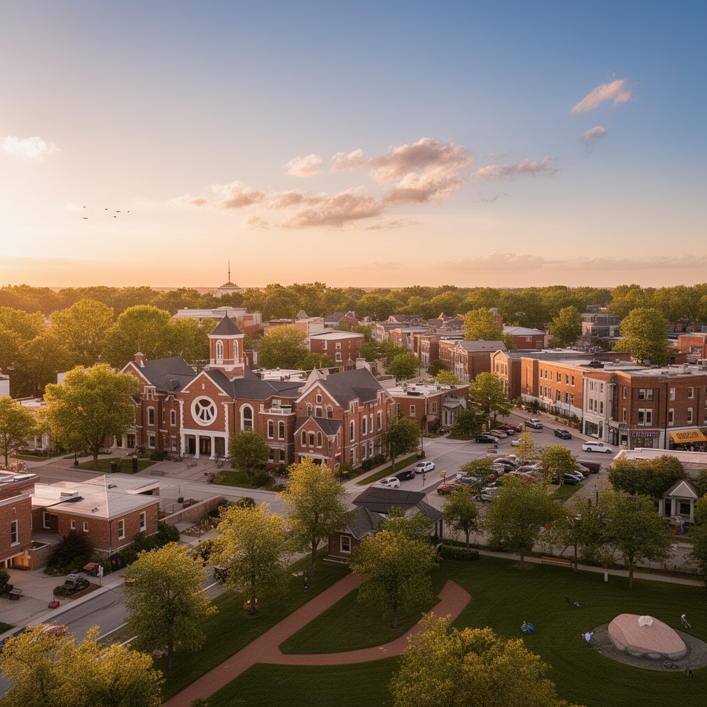 AI-generated illustration of Eureka, Illinois, United States