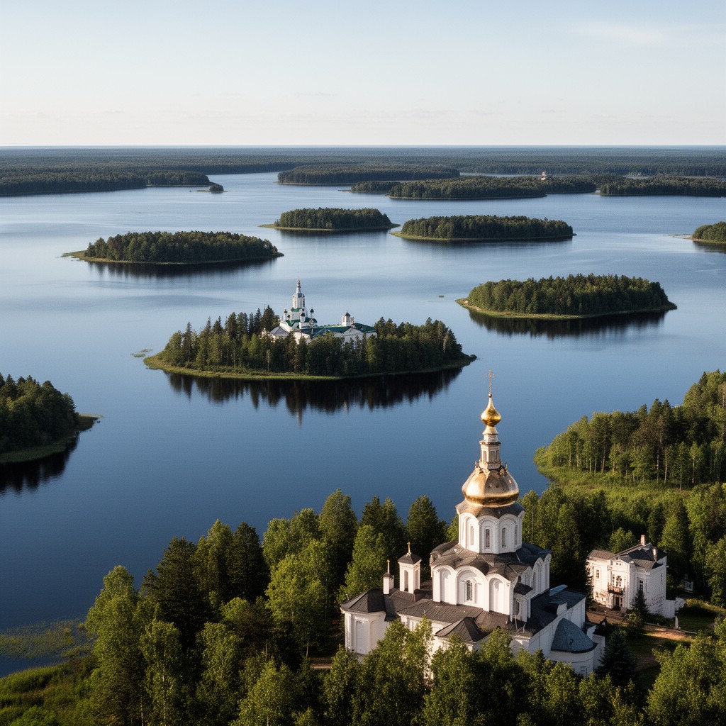 AI-generated illustration of Lake Onega