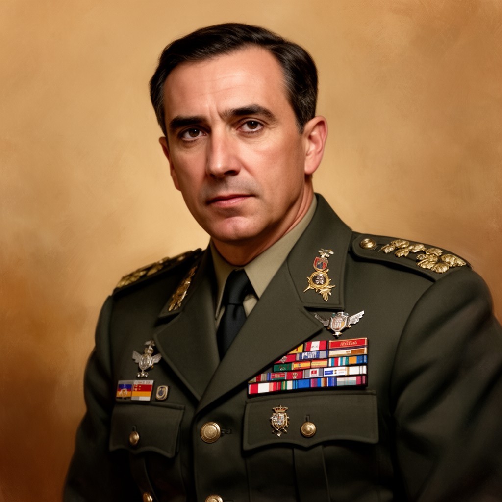 AI-generated illustration of Luis Orgaz Yoldi