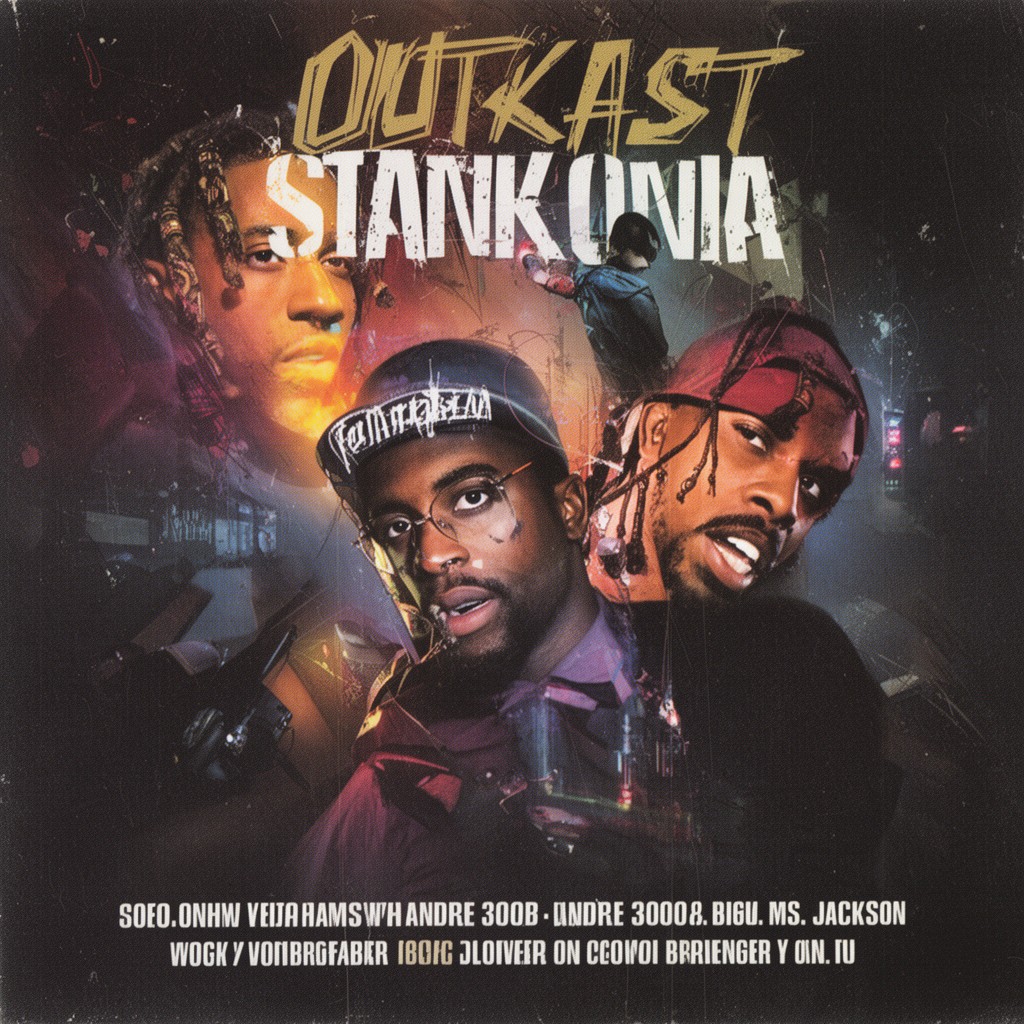 AI-generated illustration of Outkast – Stankonia