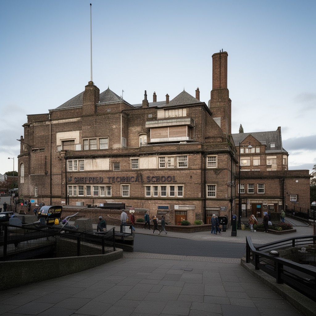 AI-generated illustration of Sheffield Technical School