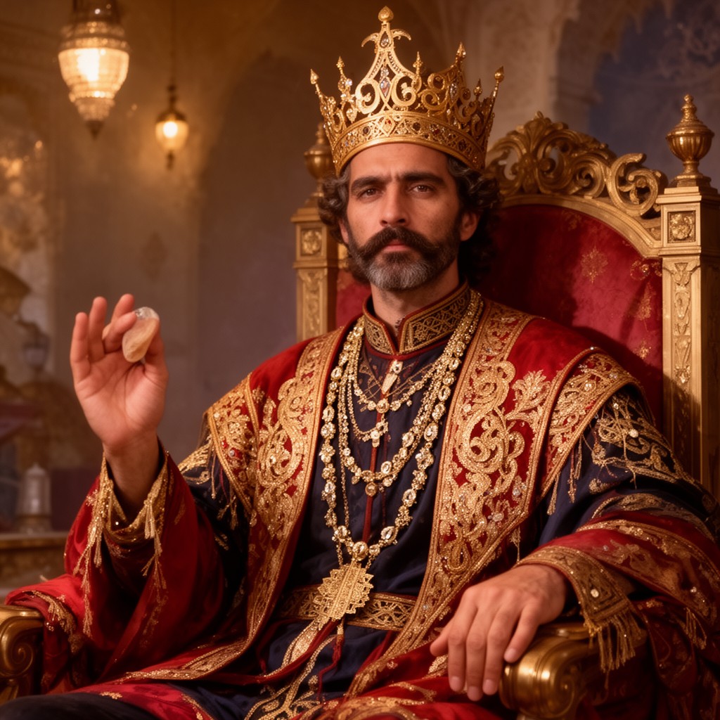 AI-generated illustration of King Shahryar