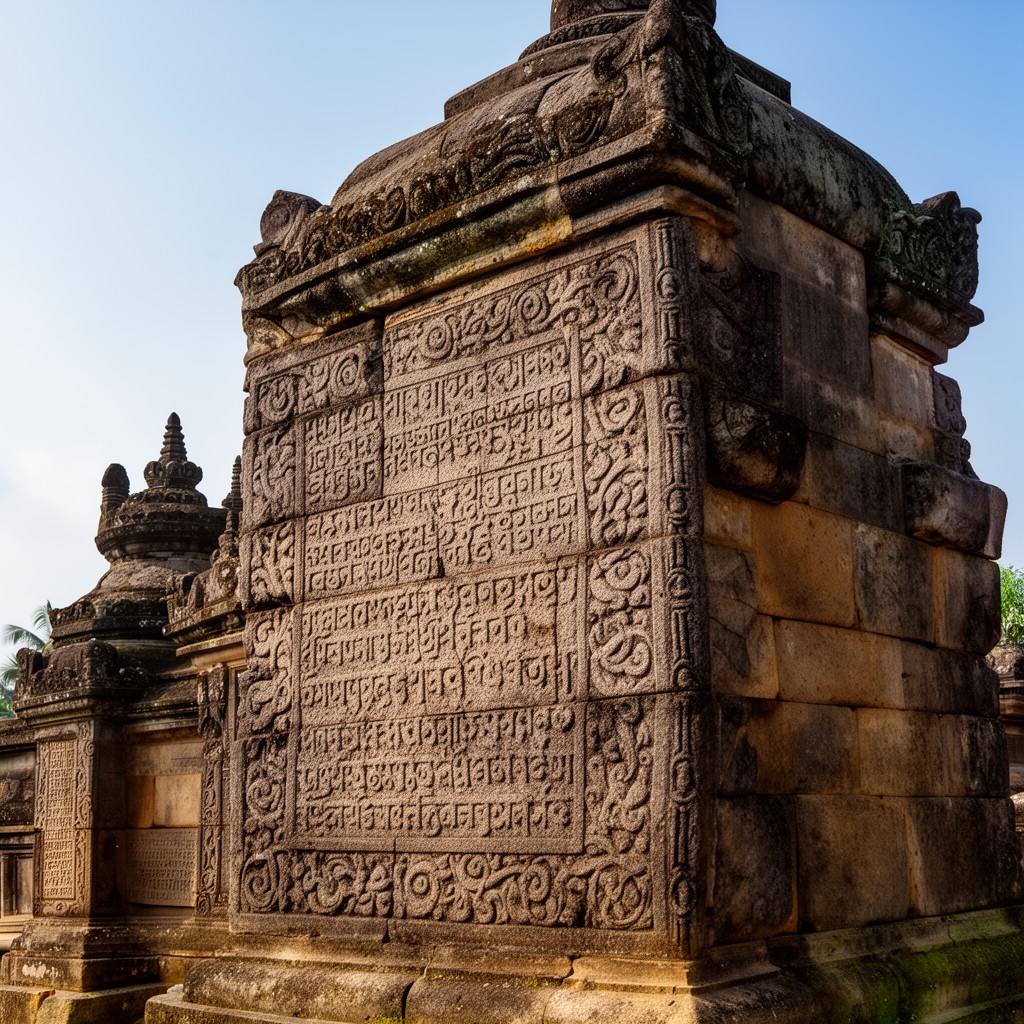 AI-generated illustration of Kalasan inscription