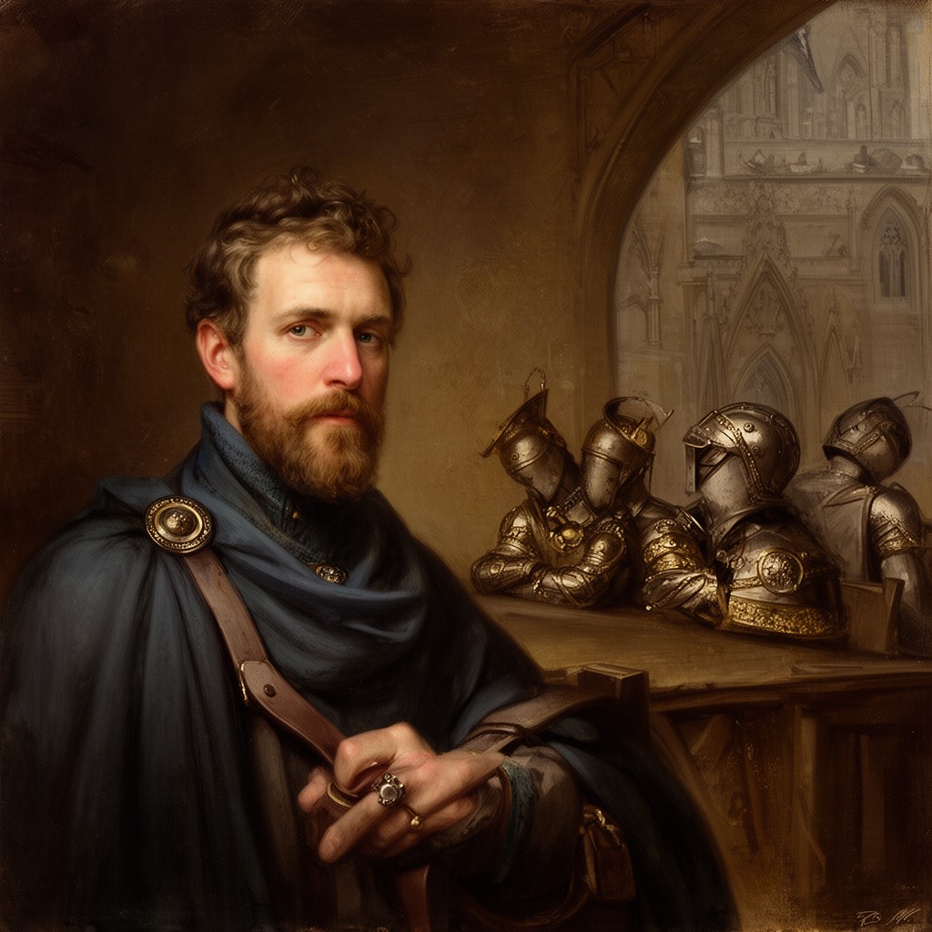 AI-generated illustration of Hubert de Burgh