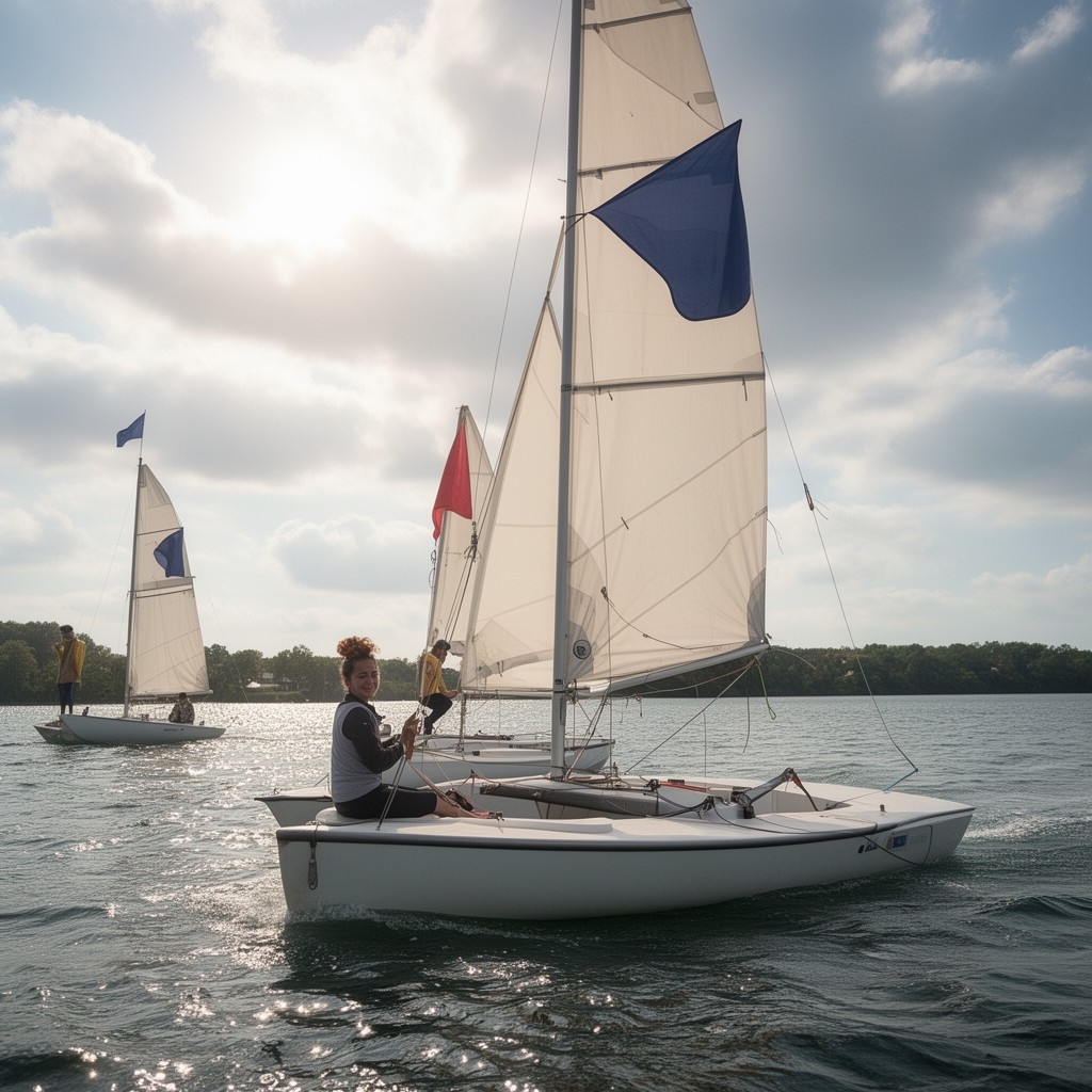 AI-generated illustration of FJ dinghy