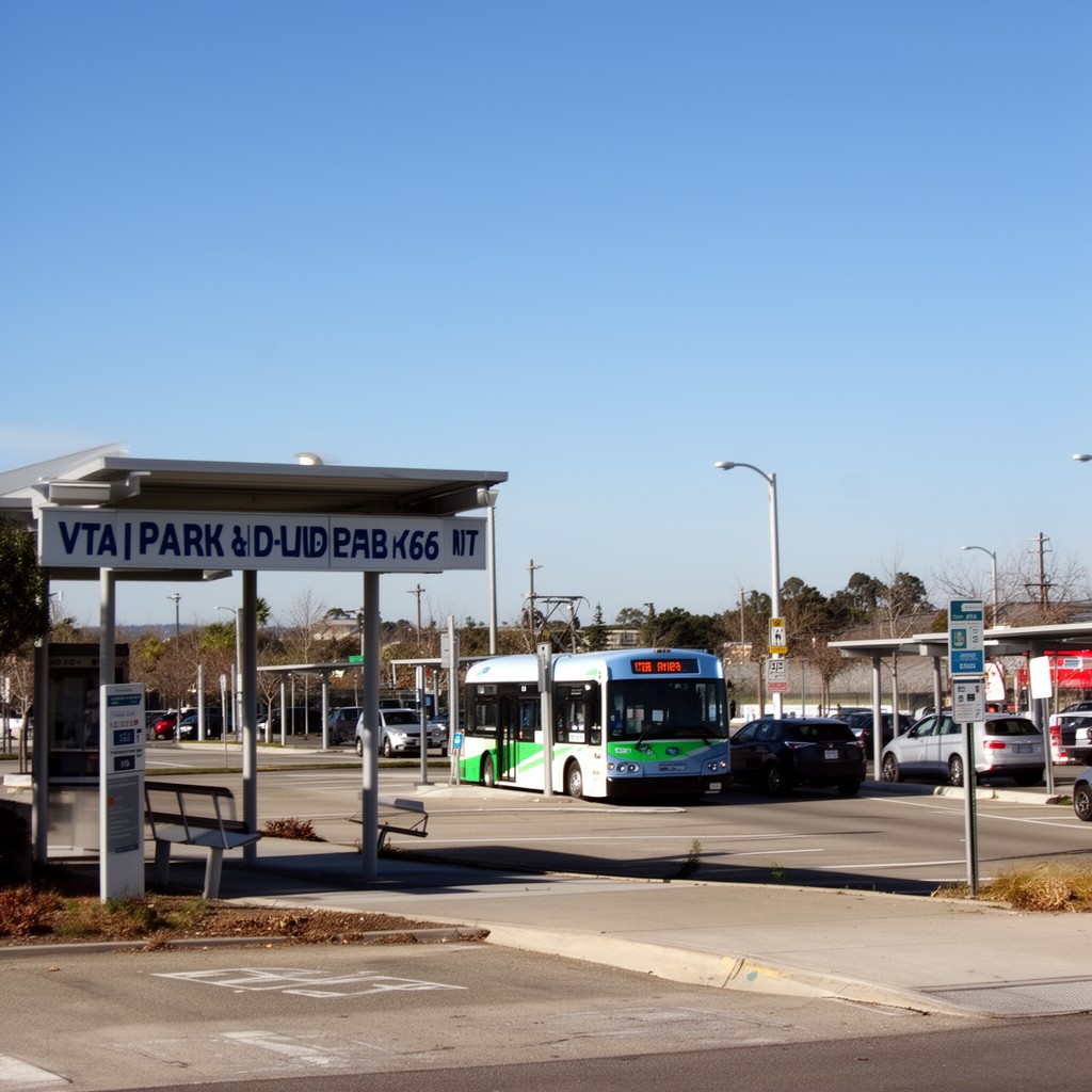 AI-generated illustration of VTA Park-and-Ride Lots