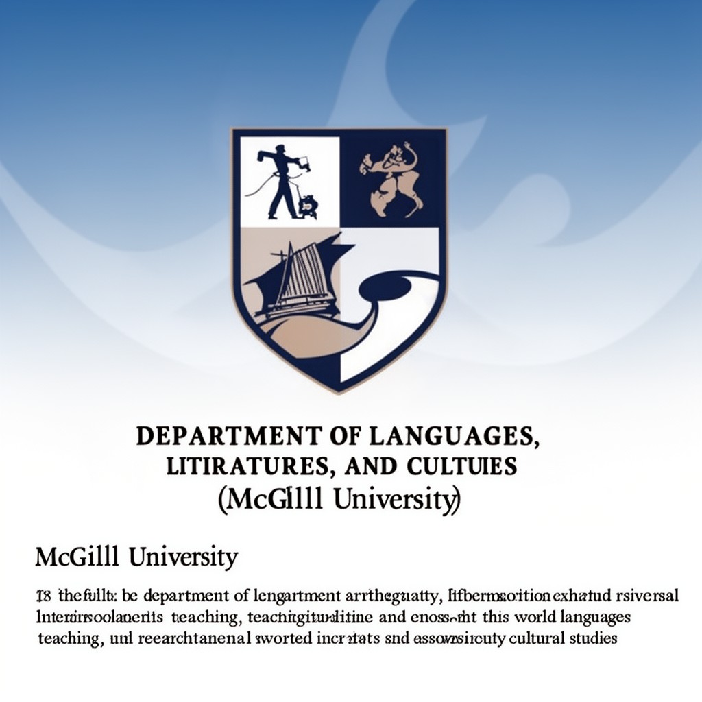 AI-generated illustration of Department of Languages, Literatures, and Cultures (McGill University)