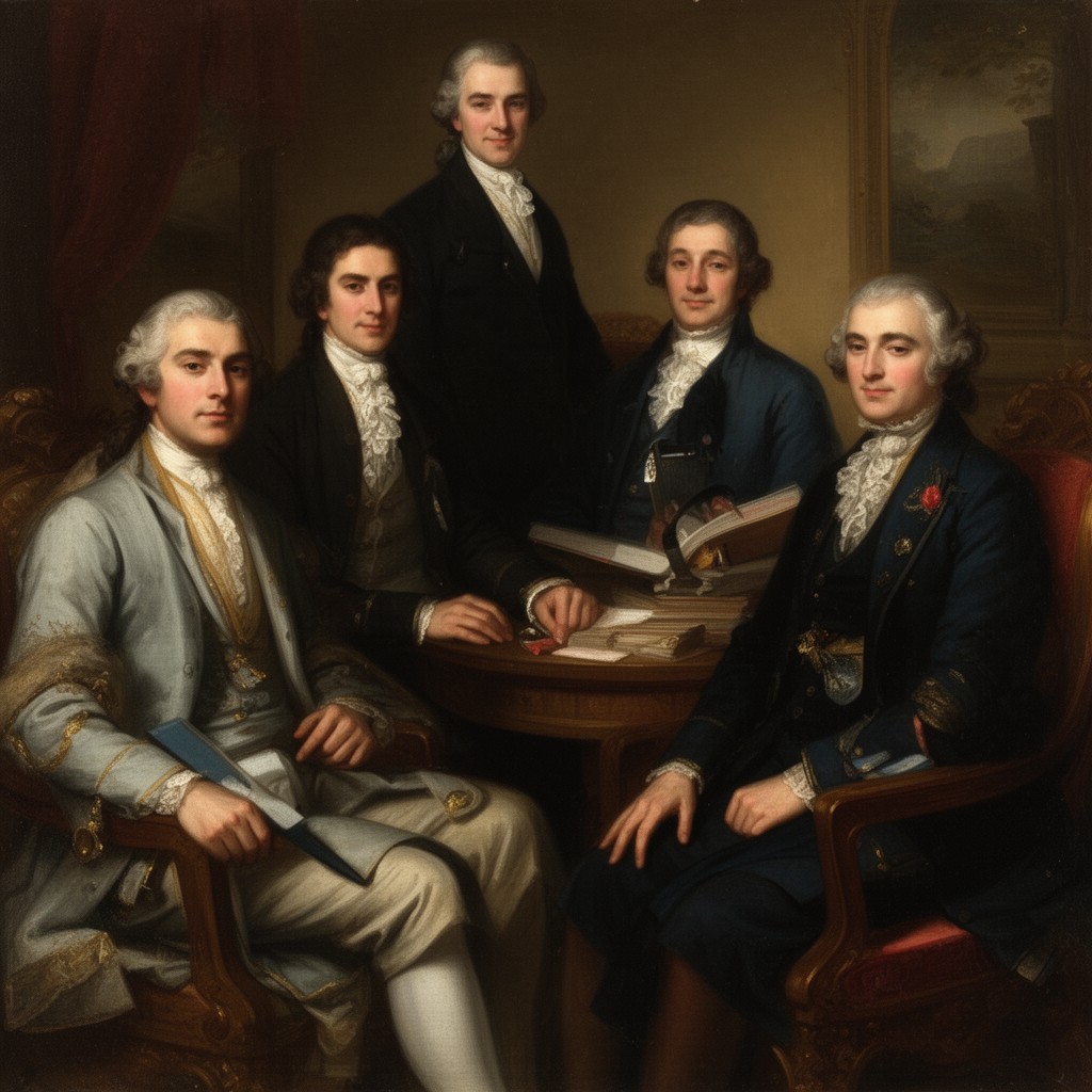AI-generated illustration of Grenville political family