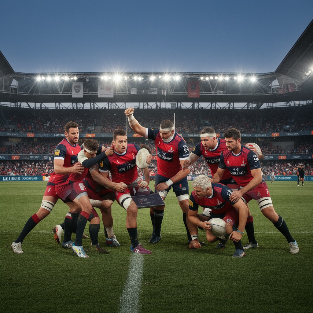 AI-generated illustration of Stade Toulousain