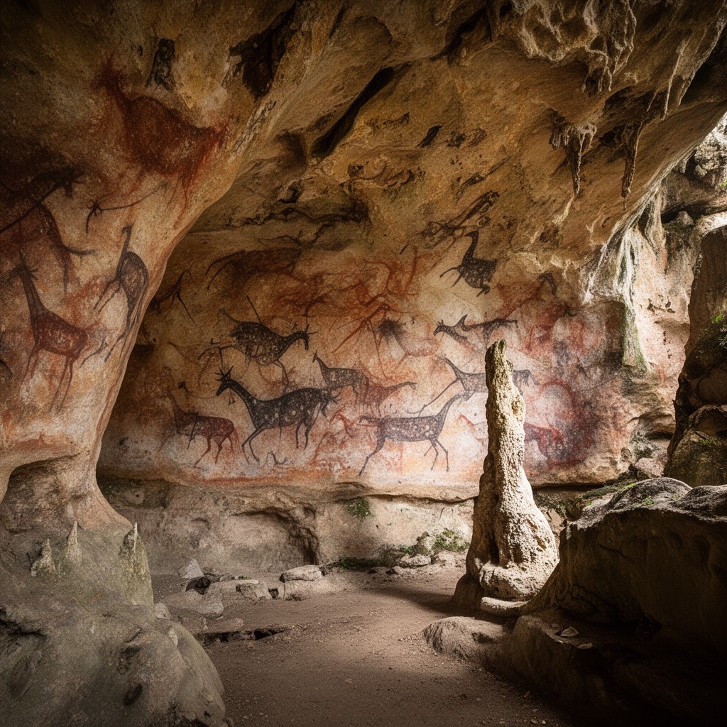 AI-generated illustration of Grotte de Pech Merle