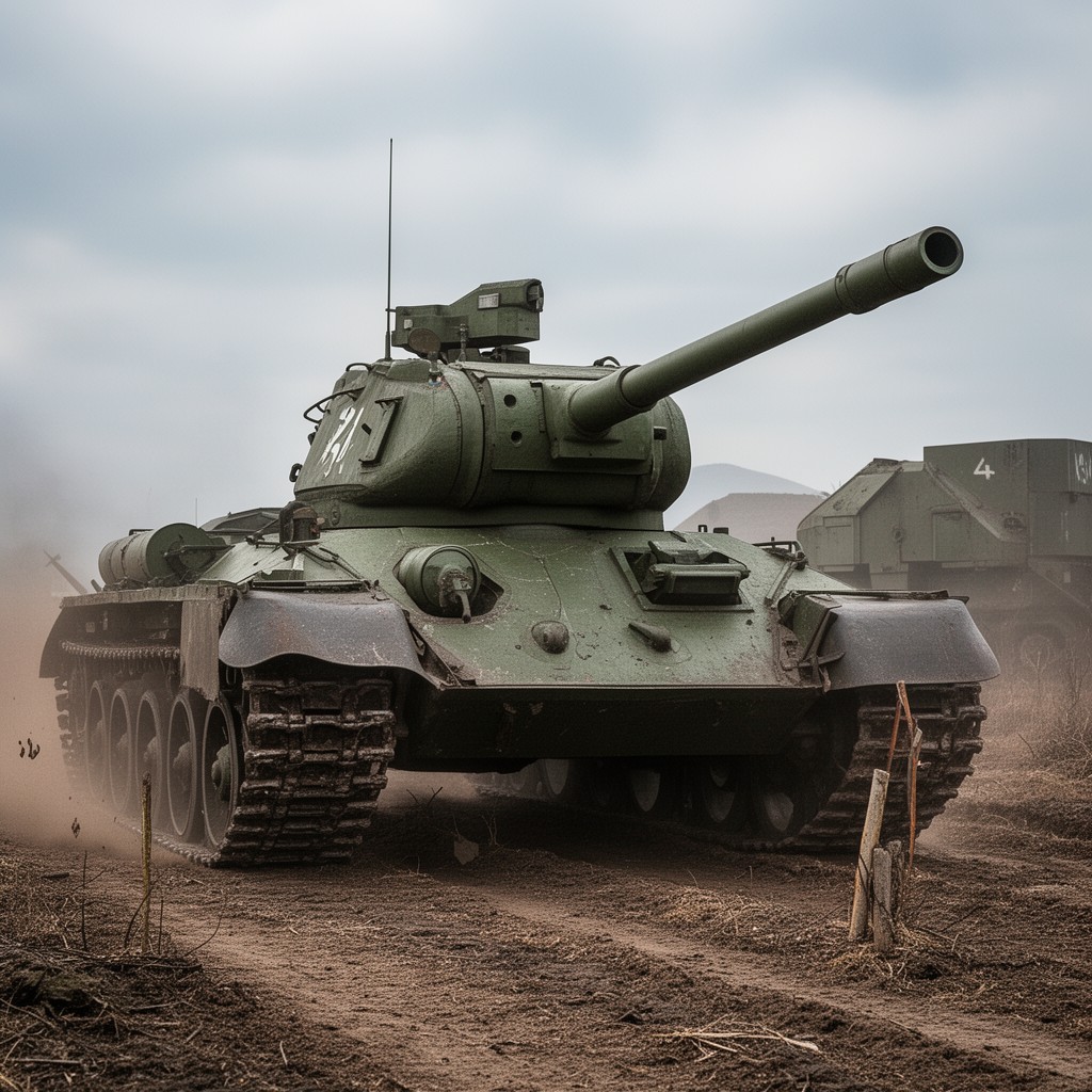 AI-generated illustration of KV-1 heavy tank