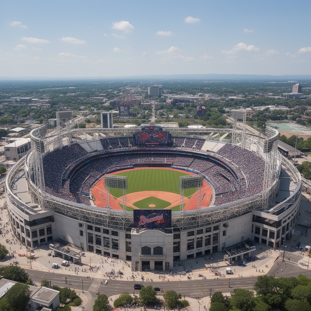 AI-generated illustration of Centennial Olympic Stadium
