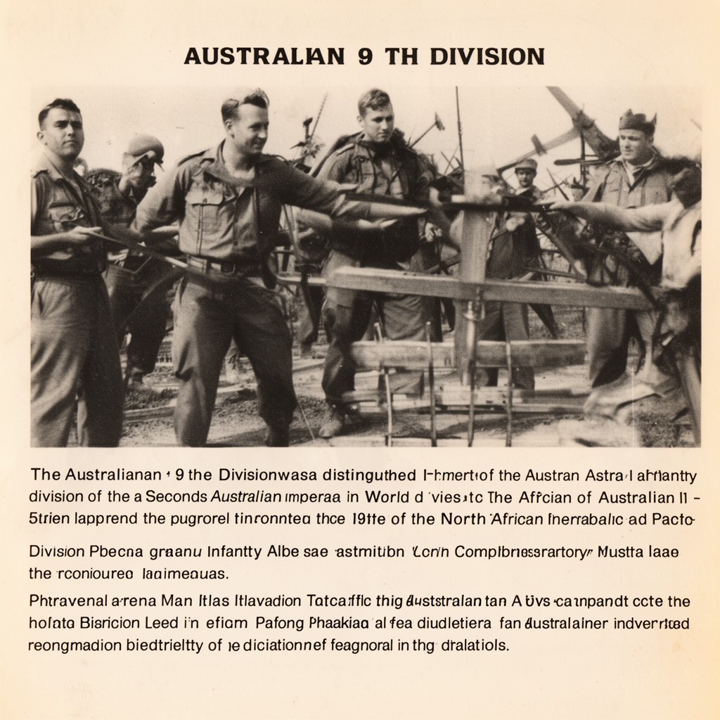 AI-generated illustration of Australian 9th Division