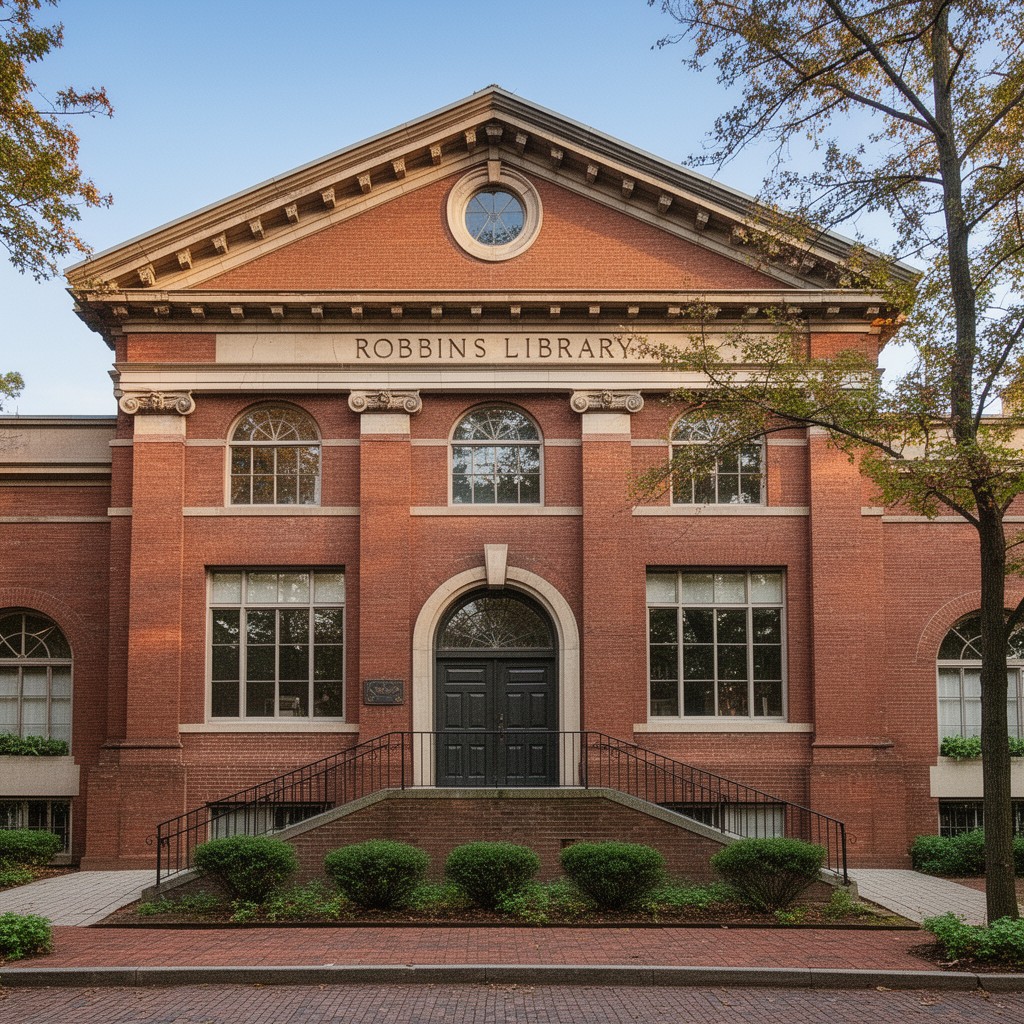 AI-generated illustration of Robbins Library