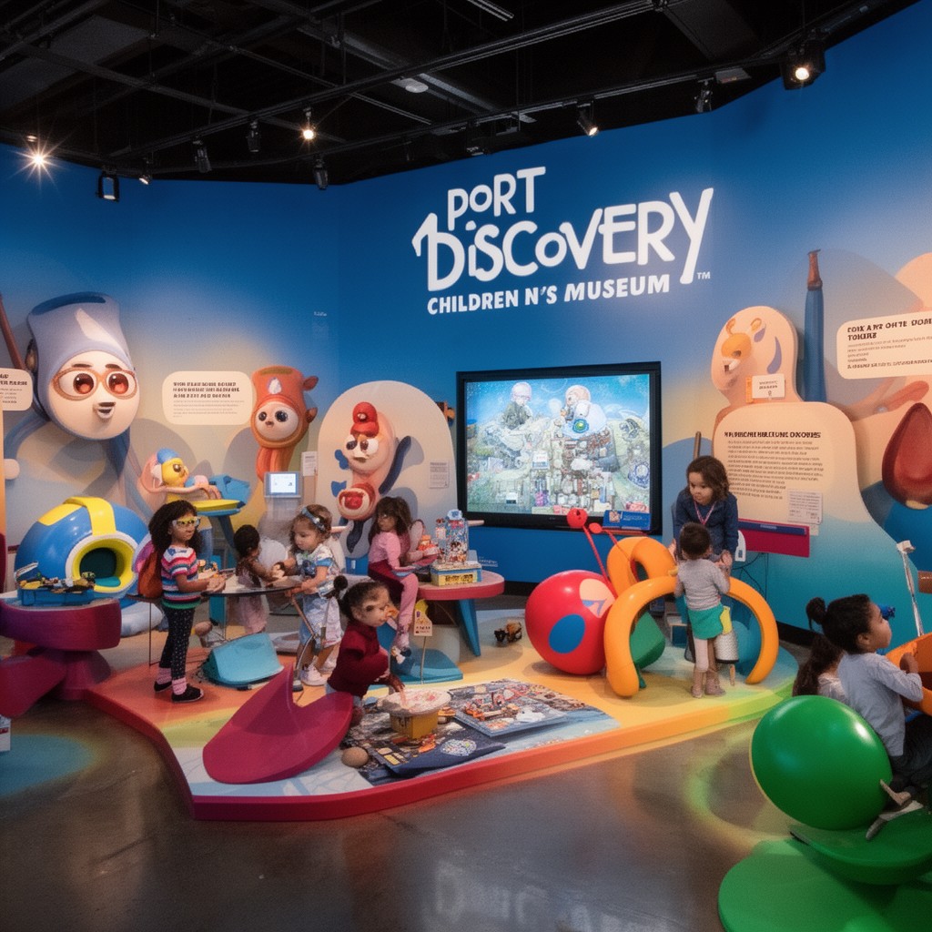 AI-generated illustration of Port Discovery Children’s Museum