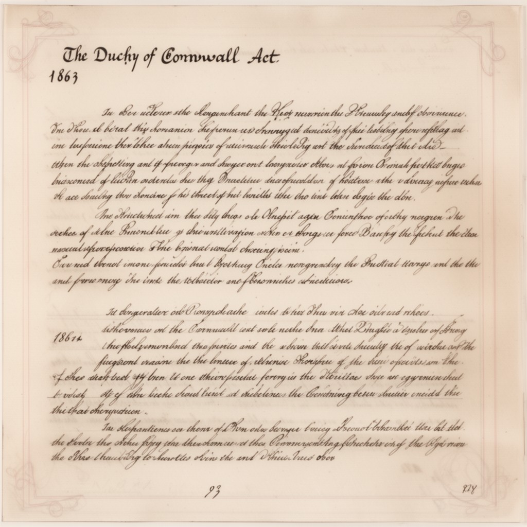 AI-generated illustration of Duchy of Cornwall Act 1863