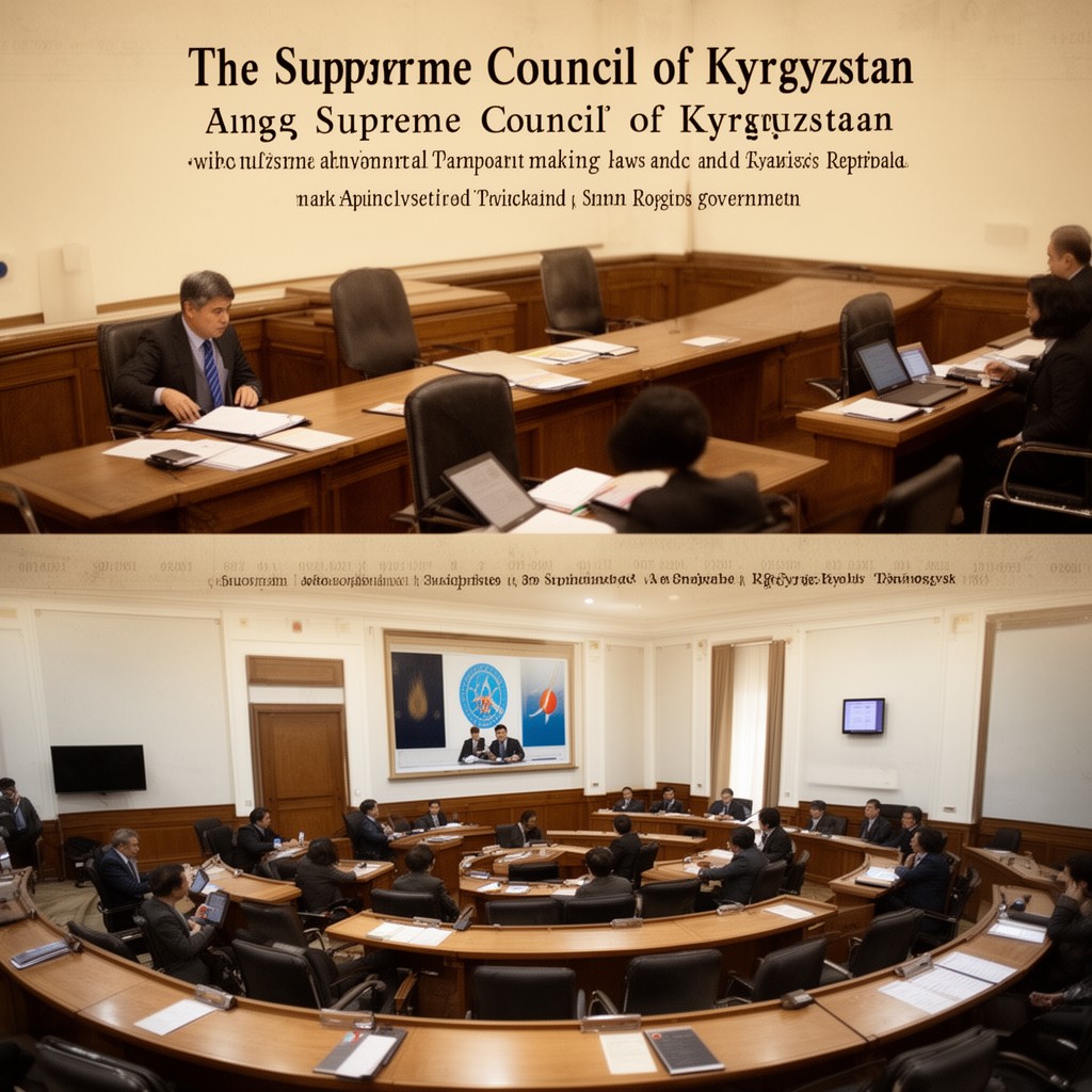 AI-generated illustration of Supreme Council of Kyrgyzstan
