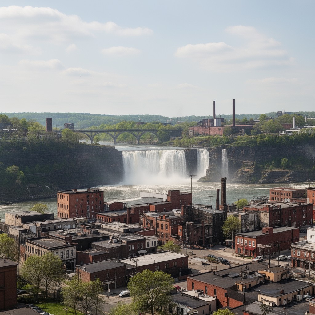 AI-generated illustration of Beaver Falls, Pennsylvania, United States