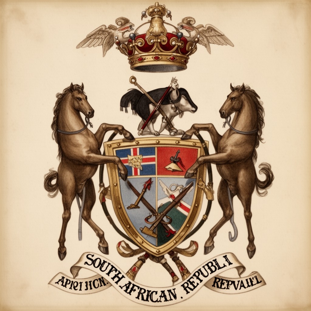 AI-generated illustration of Coat of arms of the South African Republic