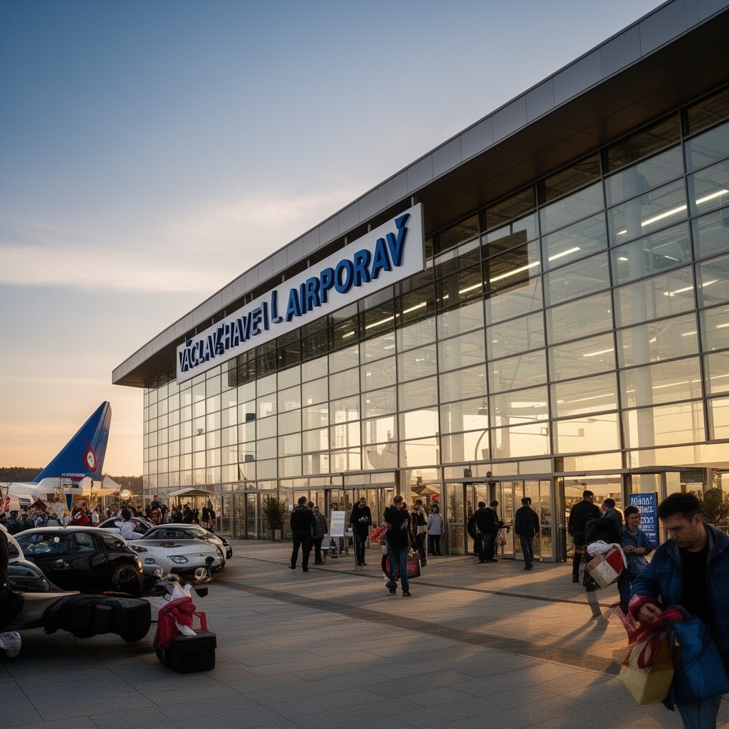 AI-generated illustration of Václav Havel Airport Prague