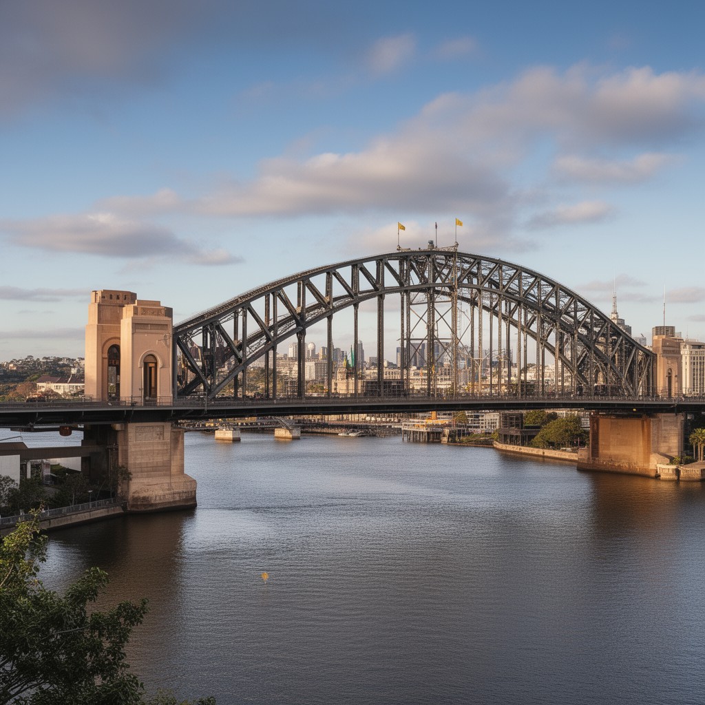 AI-generated illustration of Story Bridge