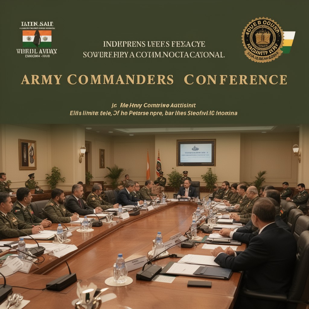 AI-generated illustration of Army Commanders’ Conference (India)