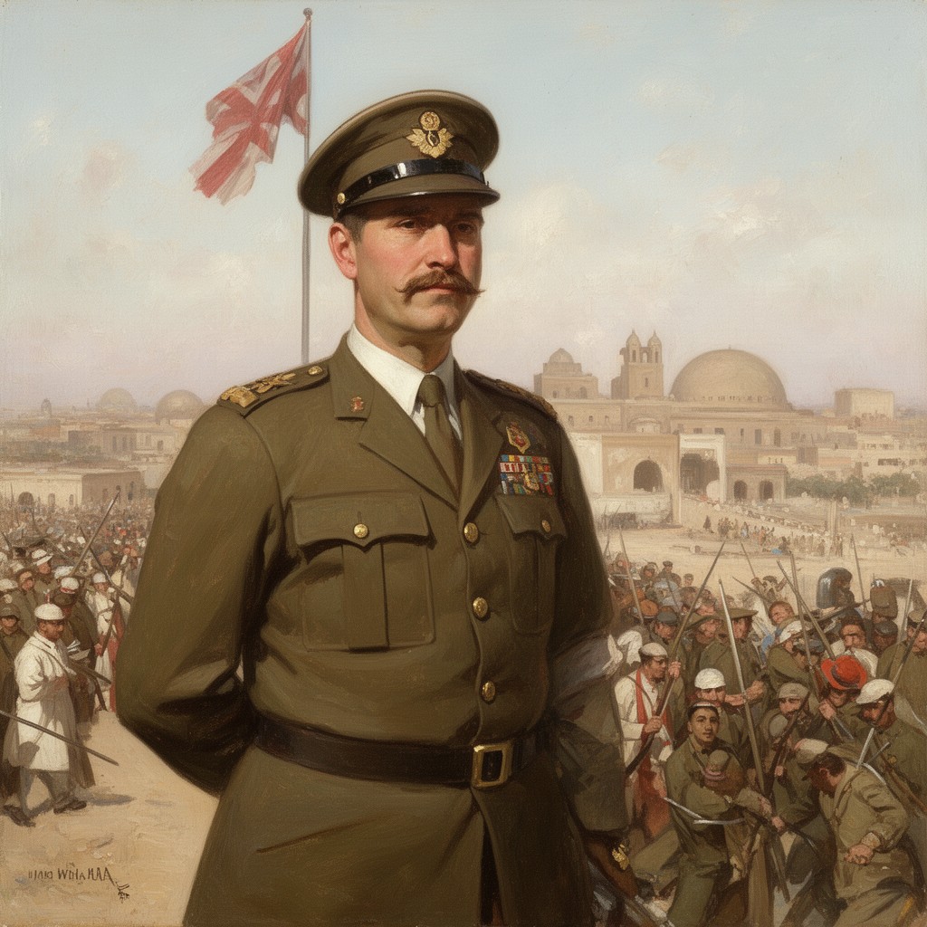 AI-generated illustration of William Marshall (British Army officer)