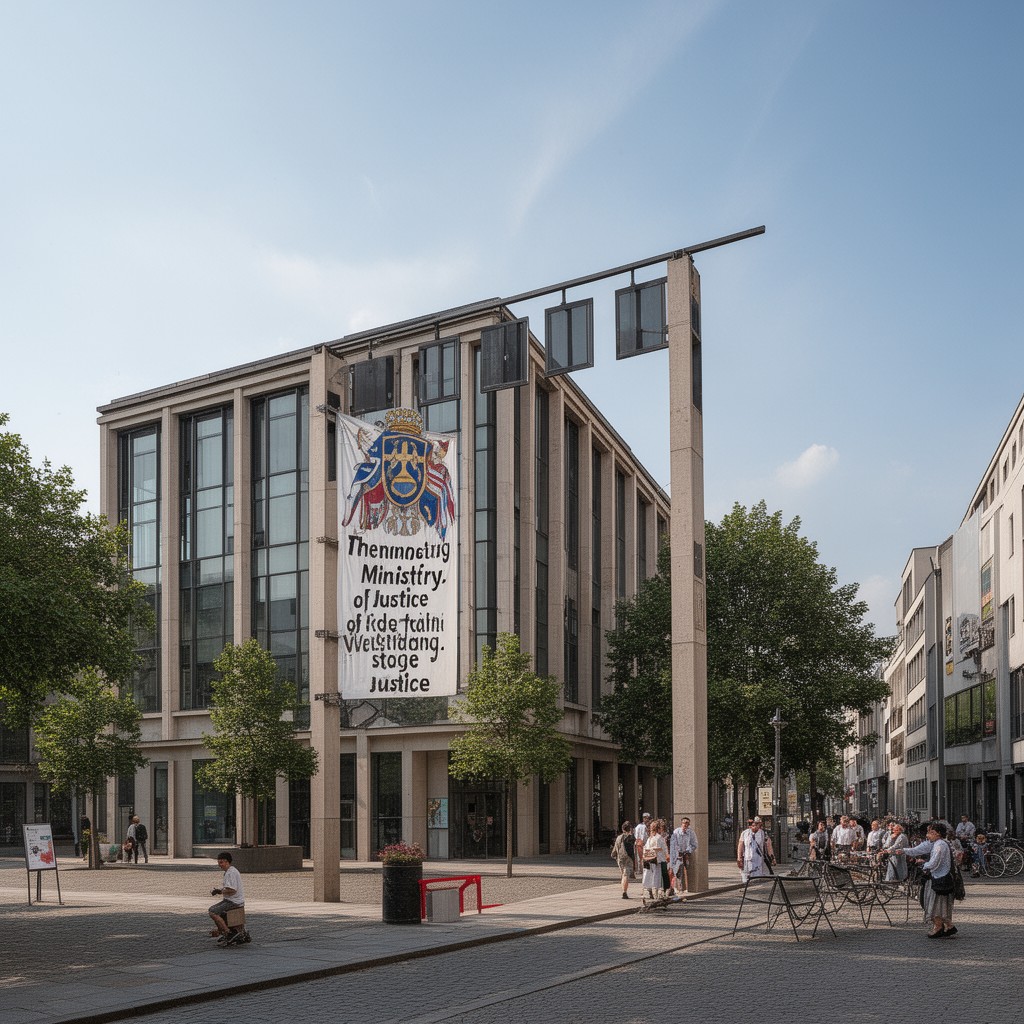 AI-generated illustration of Ministry of Justice of North Rhine-Westphalia